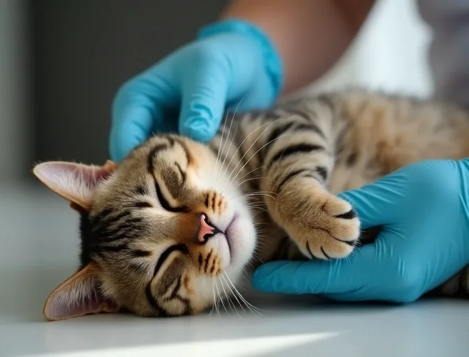 Specialist carefully handling a deceased cat with dignity in Cairnlea
